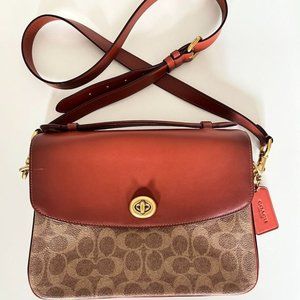 Coach Cassie Crossbody 19 In Signature Canvas Brass/Tan